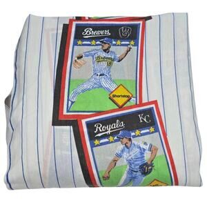 1989 MLB Baseball Twin Flat Sheet Vintage Sports Bedding